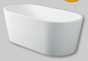 Vrijstaand bad 170x80 cm wit Lattrez sanitaire oplossingen